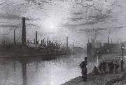 Atkinson Grimshaw Reflections on the Aire On Strike oil painting picture wholesale